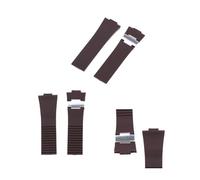 LUGEMA 25 Mm * 12 Mm Wasserdichtes Silikonkautschuk-Uhrenarmband, Armband, Kompatibel Mit Ulysse Nardin (Color : Brown-02, Size : 25mm)