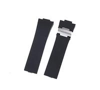 LUGEMA 25 Mm * 12 Mm Wasserdichtes Silikonkautschuk-Uhrenarmband, Armband, Kompatibel Mit Ulysse Nardin (Color : Black, Size : 25mm)