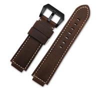 LUGEMA Echtes Leder Kompatibel Mit Timex TW2R55500 T2N720 T2N721 T2N739 Uhrenarmband 24 * 16 Mm Bandanstoß Uhrenarmbänder Khaki Schwarz Braun Zubehör (Color : Dark brown black, Size : 24-16mm)