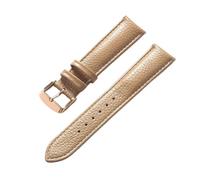 LUGEMA Echtes Leder Litschi-Muster, Weiches Lederarmband, Herren-Damen-Dornschließe, Elefantengrau, Aprikose, Lila, Uhrenarmband-Zubehör(Beige rose,15mm)