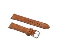 LUGEMA Echtes Leder Wildleder Uhrenarmband Leder Retro Uhrenarmband 18mm 19mm 20mm 22mm Grau Blau Uhrenzubehör (Color : Brown, Size : 18mm)