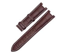 LUGEMA Echtes Lederarmband, Kompatibel Mit GC-Armbändern, 22 X 13 Mm, 20 X 11 Mm, Gekerbtes Armband Mit Butterfly-Schnalle Aus Edelstahl(Brown w no clasp,20-11mm)