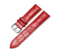 LUGEMA Ersatz-Uhrenarmband Aus Leder For Herren Und Damen, 12 Mm, 14 Mm, 16 Mm, 18 Mm, 19 Mm, 20 Mm, 21 Mm, 22 Mm(Red,14mm)