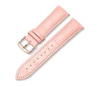 LUGEMA Ersatz-Uhrenarmband Aus Leder For Herren Und Damen, 12 Mm, 14 Mm, 16 Mm, 18 Mm, 19 Mm, 20 Mm, 21 Mm, 22 Mm(Pink Rosegold,18mm)