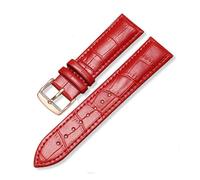 LUGEMA Ersatz-Uhrenarmband Aus Leder For Herren Und Damen, 12 Mm, 14 Mm, 16 Mm, 18 Mm, 19 Mm, 20 Mm, 21 Mm, 22 Mm(Red Rosegold,22mm)