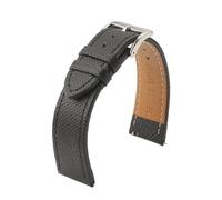LUGEMA Handgefertigtes Uhrenarmband Aus Echtem Leder, 18 Mm, 19 Mm, 20 Mm, 22 Mm, Vintage-Stil, Erste Schicht, Rindsleder, Ersatzarmband For Herren(Black bk line 1,19mm)
