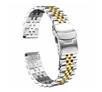 LUGEMA Herrenarmband STELL STELL Implementierung Step Speed Master Mädchen Damen Band Band 18 mm 19 mm 20 mm 22 mm 23 mm 24 mm 26 mm 28 mm 30 mm, silber gold, 19mm