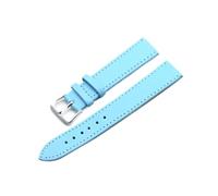 LUGEMA Hochwertiges Lederarmband 10/12/14/16/18/20/22/24 mm Breite einfarbiges Uhrenarmband Gürtel Uhrenarmbänder Uhrenzubehör (Color : Blue, Size : 12mm)