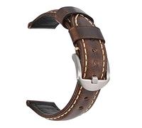 LUGEMA Mode ölwachs echtes leder uhrband 19mm 20mm 21mm 22mm 23mm 24mm uhr windgurte armbands gürtel braun blau schwarz(Oil wax dark brown,22mm)
