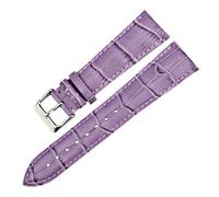 LUGEMA Modisches Grünes Uhrenarmband For Damen Und Herren, 14 Mm, 16, 18, 20, 22, Echtes Lederarmband(Purple,22mm)