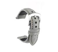 LUGEMA Neues Uhrenarmband aus Wildleder, 18 mm, 19 mm, 20 mm, 22 mm, handgefertigt, Vintage, grau, braun, Ersatzgürtel für Uhrenzubehör, grau, 18mm, Riemen