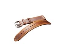 LUGEMA Öl Wachs Rindsleder Uhr Band Strap Frauen Männer Weiche Echtes Leder Armband 18mm 19mm 20mm 21mm 22mm Gürtel Armbänder(Light Brown,20mm)
