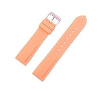LUGEMA Silikonkautschuk-Uhrenarmband 16 Mm 18 Mm 20 Mm 22 Mm 24 Mm Wasserdichtes Sportarmband For Armband-Uhrenarmband(Orange,20mm)