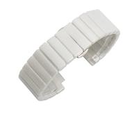 LUGEMA Uhrenarmband Aus Keramik Und Stahl For Herren, Schwarz, Weiß, Uhrenkette Aus Edelstahl For Damen, Kompatibel Mit Tissot, Kompatibel Mit Armani, 12 13 14 15 16 17 18 20 22 Mm(Horizontal White,18