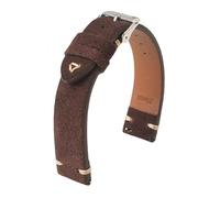 LUGEMA Wildlederarmband Uhrenarmband Vintage Armband Handgefertigtes Näharmband 18mm 19mm 20mm 21mm 22mm 24mm Armband(Coffee,19mm)