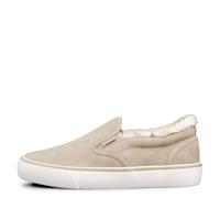 Lugz Damen Clipper Lx Kunstpelz Classic Slip-on Sneaker, Rehkitz Cremeweiß, 38 EU