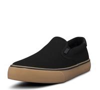Lugz Herren Clipper Classic Slip-on Canvas Sneaker, Schwarz/Gum/Schwarz, 43 EU Weit