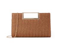 LUI SUI Stroh Clutch Geldbörse Frauen Gewebte Strand Sommer Reise Top Handtasche