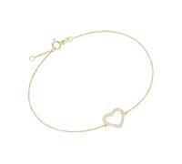 Luigi Merano Armband Mittelteil Herz mit Zirkonia, Gold 375, gold gold