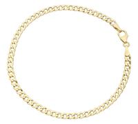 Panzerarmband LUIGI MERANO "Panzerkette glanz, Gold 375" Armbänder Gr. 19 cm, Gelbgold 375, goldfarben (gold) Damen Panzerarmbänder (58563921-19)