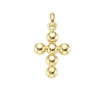 Luigi Merano Anhänger Kreuz Kugel-Optik, Gold 375 Onesize