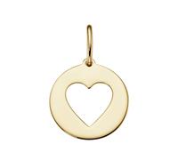 Luigi Merano Anhänger Plättchen Herz, Gold 375 Onesize