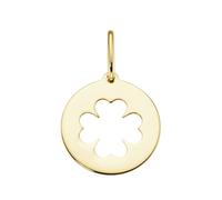 Kettenanhänger LUIGI MERANO "Plättchen Kleeblatt, Gold 375", gold, Schmuckanhänger, Herren, onesize, Gelbgold 375 (72717161-0) gold