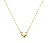 Goldkette LUIGI MERANO "mit einem kleinen Herz, bombiert, Gold 375" Halsketten Gr. 45 cm, Gelbgold 375, goldfarben (gold) Damen Goldketten (67734765-0)