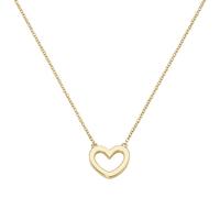 Luigi Merano Collier mit einem kleinen Herz, durchbrochen, Gold 375 45 cm Damen