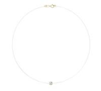 Luigi Merano Collier schwebender Anhänger mit Zirkonia, Gold 375 45 cm