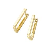 Paar Creolen LUIGI MERANO "4-kant, rechteckig, Gold 585" Ohrringe Gr. Gelbgold 585, goldfarben (gold) Damen Creolen (71795347-0)