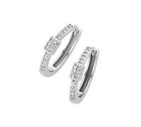 Luigi Merano - Creolen mit Zirkonia, Gold 375 1 ct Silber