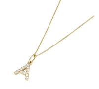 Luigi Merano - Kette Anhänger Buchstabe A mit Zirkonia, Gold 375 Ketten Gold Damen