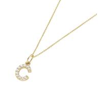 Luigi Merano Kette Anhänger Buchstabe C mit Zirkonia, Gold 375 45 cm Damen