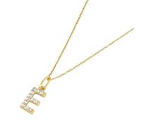 Luigi Merano Kette Anhänger Buchstabe E mit Zirkonia, Gold 375 45 cm Damen