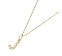 Luigi Merano Kette Anhänger Buchstabe J mit Zirkonia, Gold 375 45 cm Damen