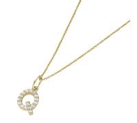 Luigi Merano Kette Anhänger Buchstabe Q mit Zirkonia, Gold 375 45 cm Damen