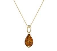Luigi Merano - Kette Anhänger mit Bernstein, Gold 375 Ketten 1 ct Braun