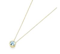 Luigi Merano Kette Anhänger mit Blautopas, Gold 375 45 cm Damen