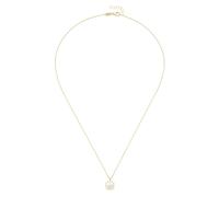 Goldkette LUIGI MERANO "Kleeblatt-Anhänger mit Perlmutt, Gold 375", gold (perlmutt), Halsketten, Damen, 42cm, Gelbgold 375, Goldkette (97179757-0) perlmutt
