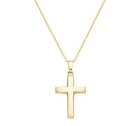 Luigi Merano Kette Kreuz Anhänger, Gold 585 45 cm Damen