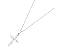 Luigi Merano Kette Kreuz mit Zirkonia, Gold 375 45 cm