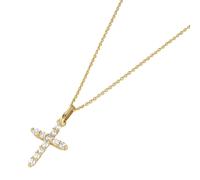 Luigi Merano Kette Kreuz mit Zirkonia, Gold 375 45 cm Damen