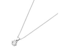 Luigi Merano Kette mit Brillant Anhänger in Krappenfassung, Gold 585 45 cm