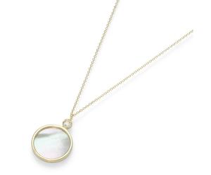 Luigi Merano Kette mit Perlmutt-Einlage und Zirkonia, Gold 375 45 cm Damen