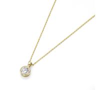 Goldkette LUIGI MERANO "mit Zirkonia, Gold 375", gold, Halsketten, Damen, 45cm, Gelbgold 375, Goldkette (96389710-0) gold