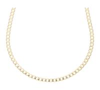 Luigi Merano Kette Panzerkette, diamantiert, massiv, Gold 585 45 cm Damen