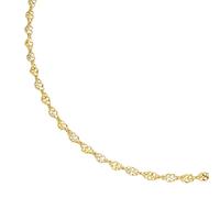 Luigi Merano Kette Singapurkette bicolor, Gelbgold 375 45 cm Damen