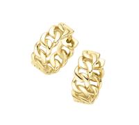 Luigi Merano Klappcreolen in Panzerketten-Optik, Gold 375 Onesize Damen