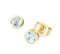 Luigi Merano Ohrstecker mit Blautopas, Gold 375 Onesize Damen
